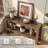 62.99-Inch Farmhouse 2-Tier Narrow Wood Console Table With Storage For Entryway, Sofa, And Living Room Use.