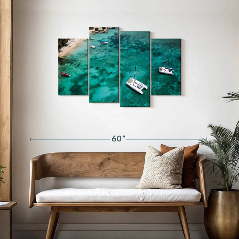 Mehar Catamarans On Turquoise Waters, 27" H x 43" W