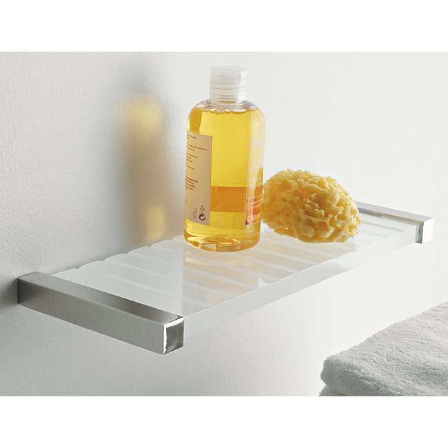Eden Drill / Screw Shower Shelf, White