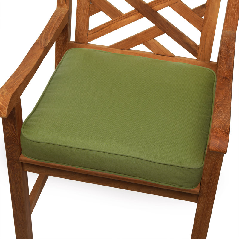 Libya Outdoor Sunbrella Cushion, Spectrum Cilantro Sunbrella Plainweave, 19" W x 19" D