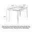 Bureau en buis avec 2 tiroirs et pieds en acier-2052439743