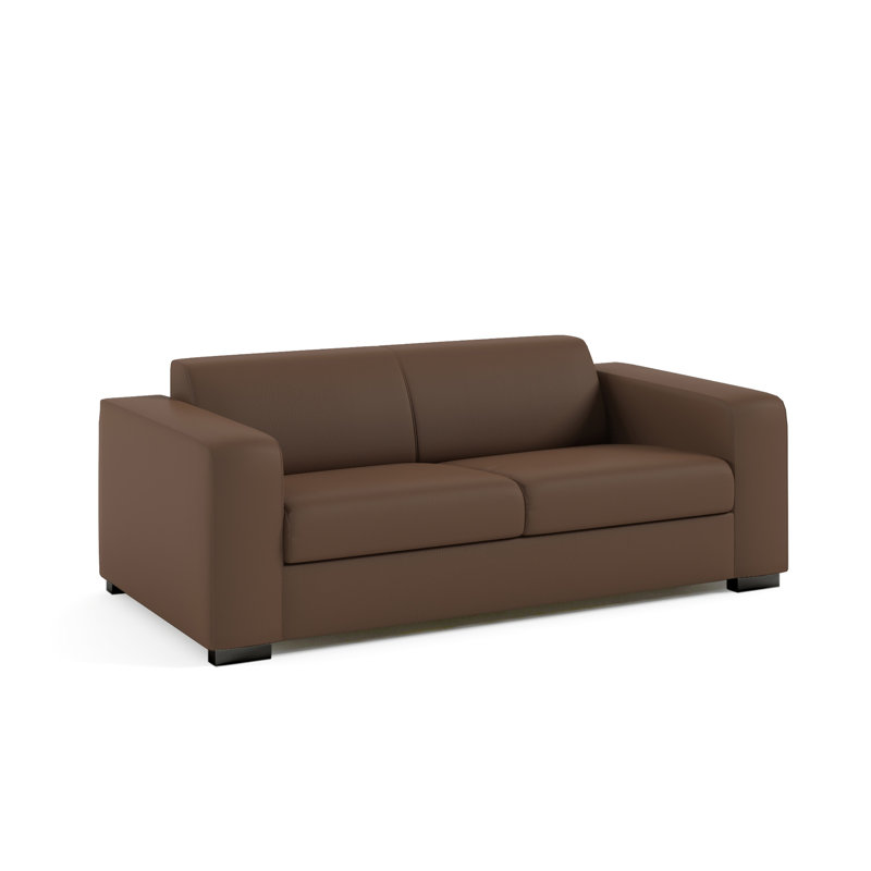 Mallard Faux Leather 2 Seater Sofa, Brown