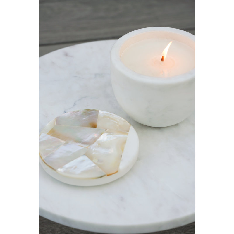 Pot de bougie en nacre