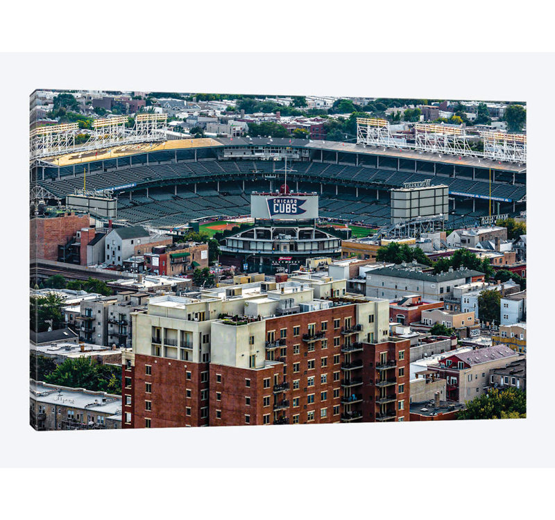 « wrigley field, park place tours, daytime », reproduction de photo sur toile, H 18 po x l 26 po x P 1,5 po