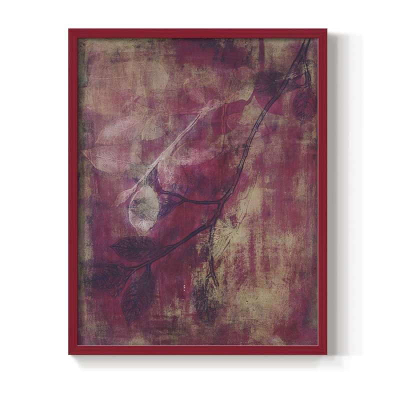 «Branching Out», impression encadrée en bois massif, Rouge, H 10 po x l 8 po