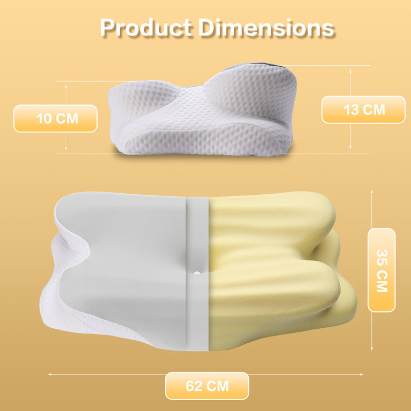 Medium-Support Memory Foam Pillow for Sleep, Quiet, Suitable for Side Sleep Stomach Sleep, Grey