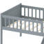 Structure de lit simple avec tablette de rangement, structure de lit en bois avec glissière et échelle, lit plateforme simple avec garde-corps, aucun sommier requis, assemblage facile-2000224362