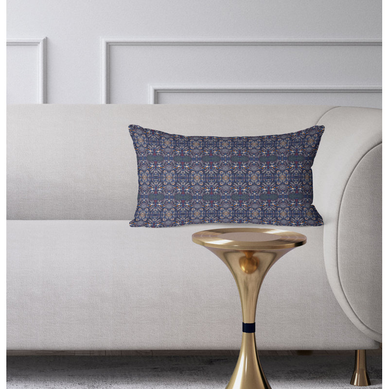 Coussin Shalimar, Bleu / Orange