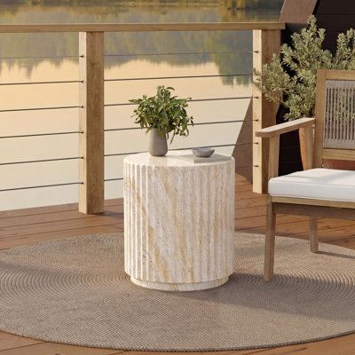 Table de bout cylindrique pour patio