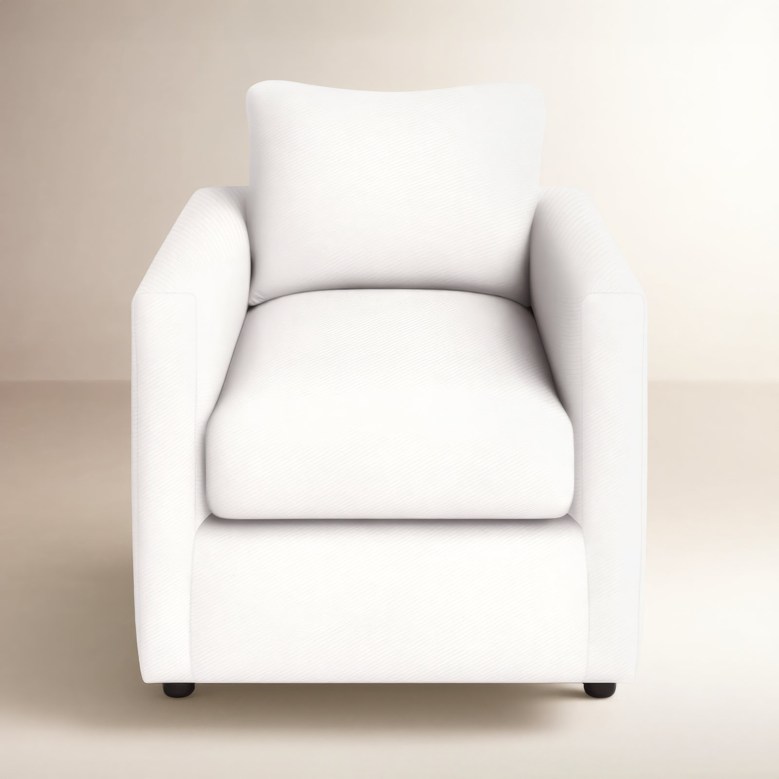 Godwin Upholstered Armchair, Classic Bleach White Twill