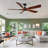 Modern 60'' Rustic Look Wood Black Ceiling Fan Without Light