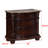 1Pc Traditional Bedroom Nightstand, Brown Cherry Finish, Three Drawers, Marble Top And Curved Silhouette Nightstand In Bedroom, - Tipping Kit