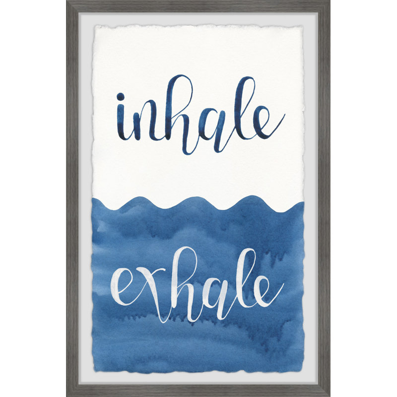 Inhale Exhale II - Single Picture Frame Print, 12" H x 8" W x 1.5" D