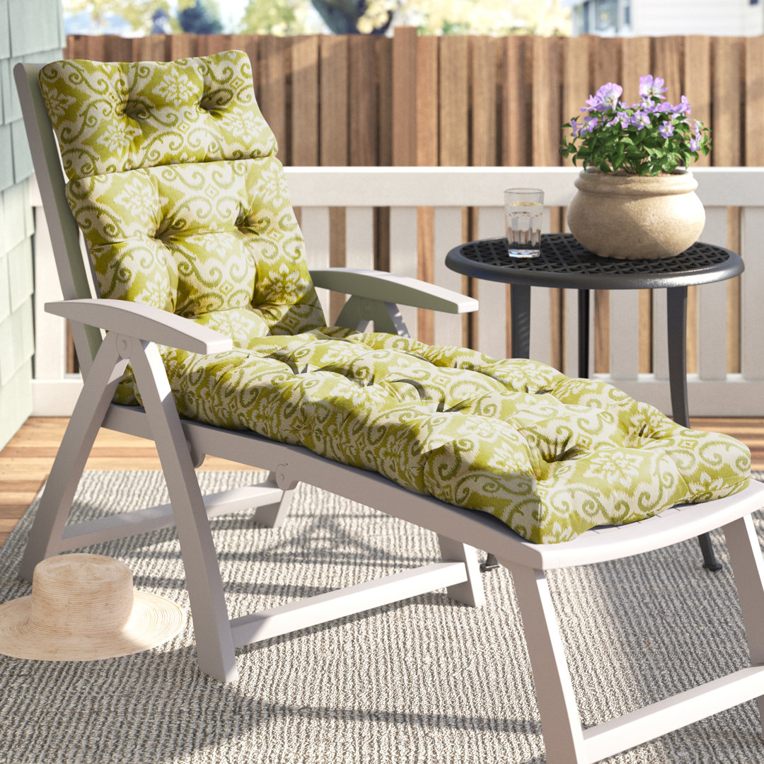 Shipton Outdoor Tufted Chaise Lounge Cushion Wade Logan® 