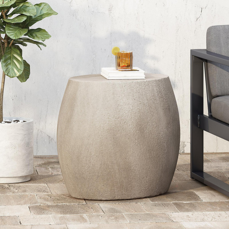 Outdoor Lightweight Concrete Side Table