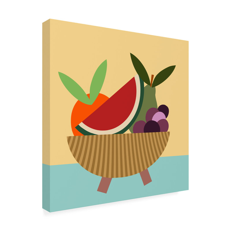 «Graphic Fruit Bowl V» sur toile, H 35 po x l 35 po