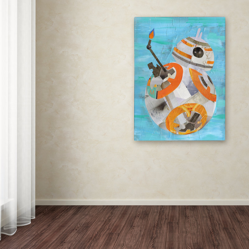« bb8 », art sur toile Hilbert, H 19 po x l 14 po