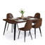 Ensemble de salle à manger 5 pièces rectangulaire de 63 po avec chaises rembourrées de style Mid-Century-131368523-131368527