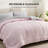 Bedsure Queen Color Block Quilted Duvet Insert – Pink & Gray, Down Alternative, All-Season-122443351-122443352
