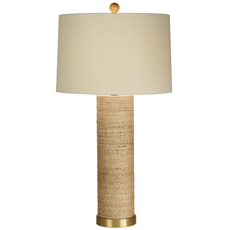 Tied-up Table Lamp, Oatmeal, 33" H x 17" W x 17" D