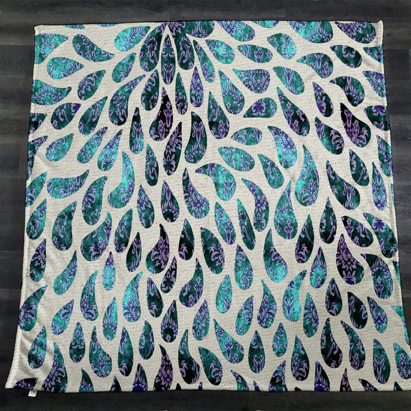 Plain Weave / Muslin Throw Blanket, Teal
