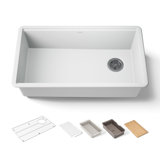 Billings 32-1/2 In. Undermount Single-Bowl Workstation Kitchen Sink