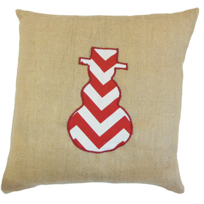 Holiday Patchwork Down Reversible Throw Pillow