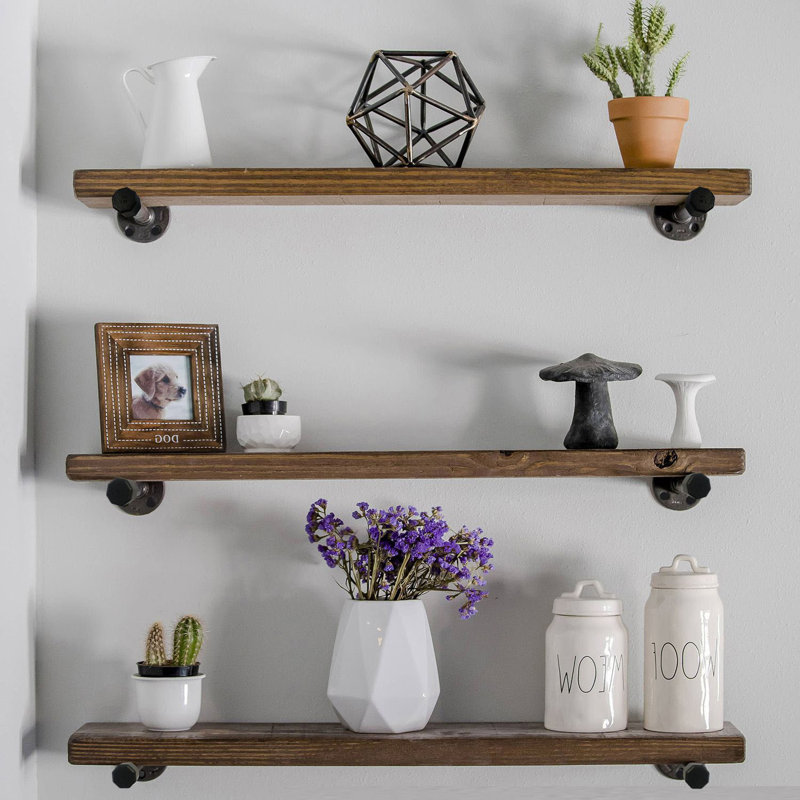 Hensler 3 Piece Solid Wood Accent Shelf with Adjustable Shelves