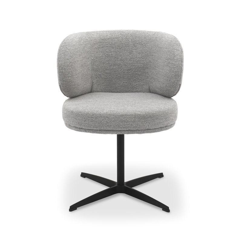 Belita 360° SWIVEL CHAIR - BLACK SAND POWDER COATED LEGS (PAIR), Brown