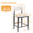 Velora 25.8" H Upholstered Counter Stool with Metal Frame (Set of 2)-121497068