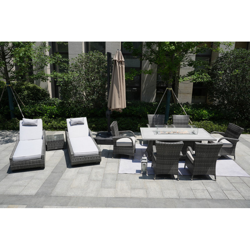 Aerolyn 8 - Person Patio Conversation Set with Cushions