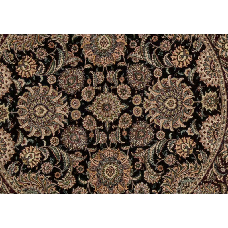 One-of-a-Kind Manchuria Hand-Knotted High-Quality Round Area Rug