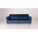 Perdue 81.5" Velvet Square Arm Convertible Sofa