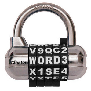Master Lock Company Combination Lock, Black