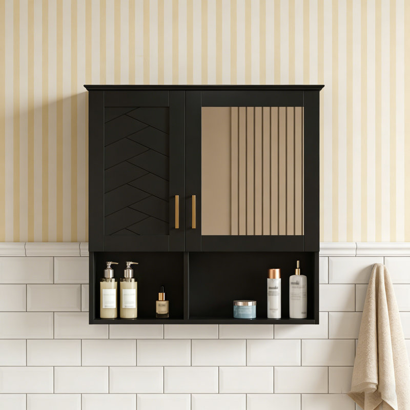 2-In-1 Bathroom Mirror Cabinet With Adjustable Shelves, Soft Close Doors, And High-Definition Mirror For Enhanced Storage And Aesthetic