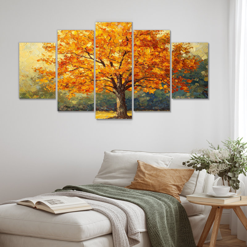 Ensemble de salon mural orange orange Whisper Tree American Basswood I - Tree American Basswood
