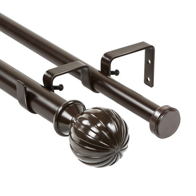 Courson Steel Adjustable Double Curtain Rod