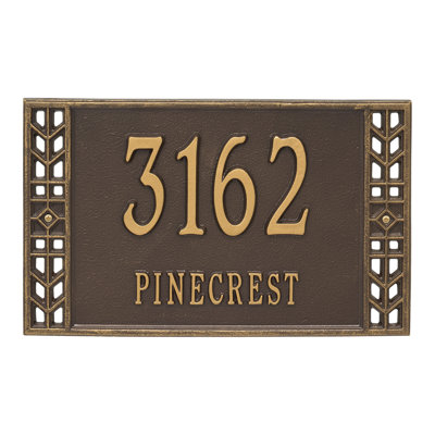 Plaque d'adresse murale standard personnalisée à 2 lignes Boston