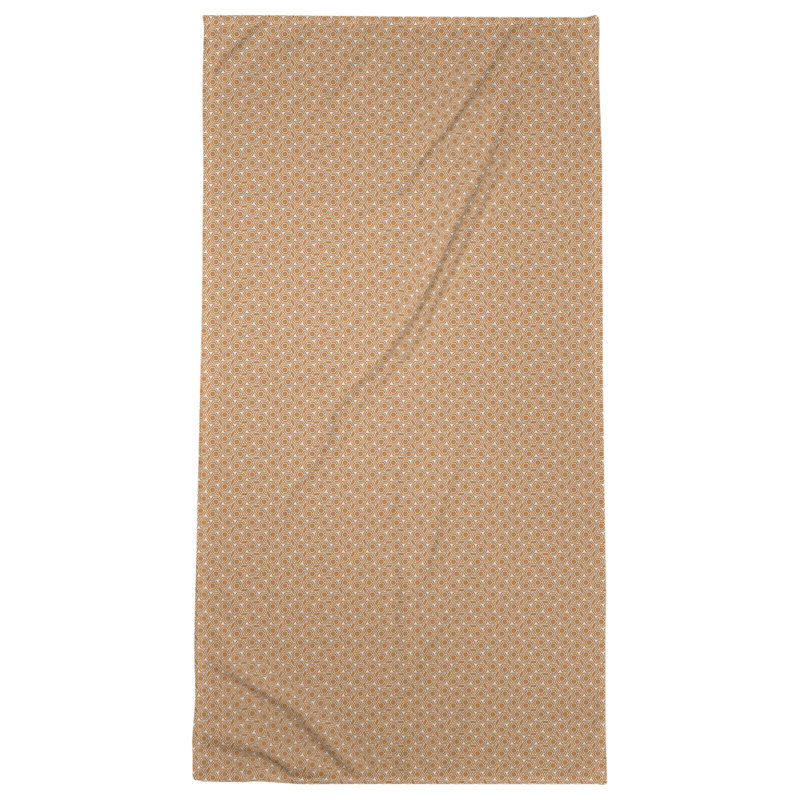 Serviette de bain hexagonale classique en treillis, Orangé
