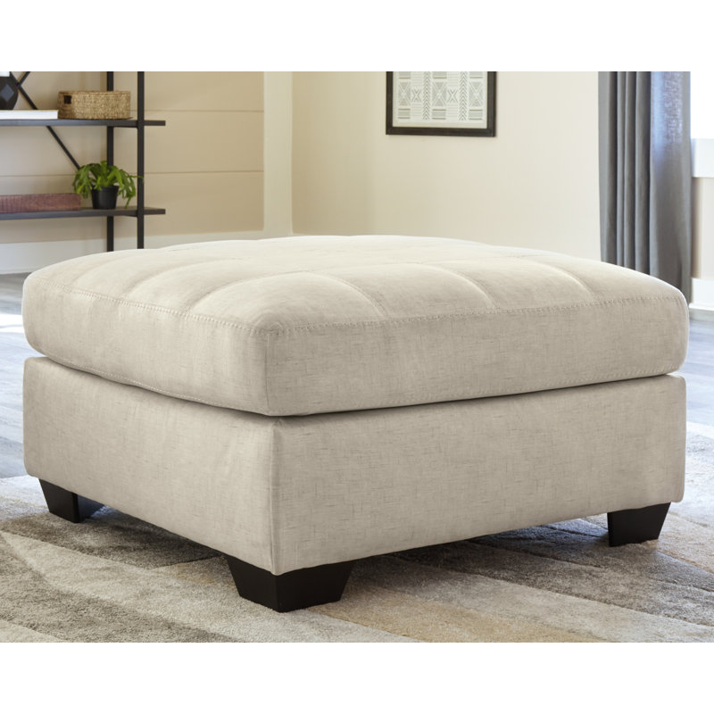 Repose-pieds carré large de 36 po Falkirk, Polyester beige