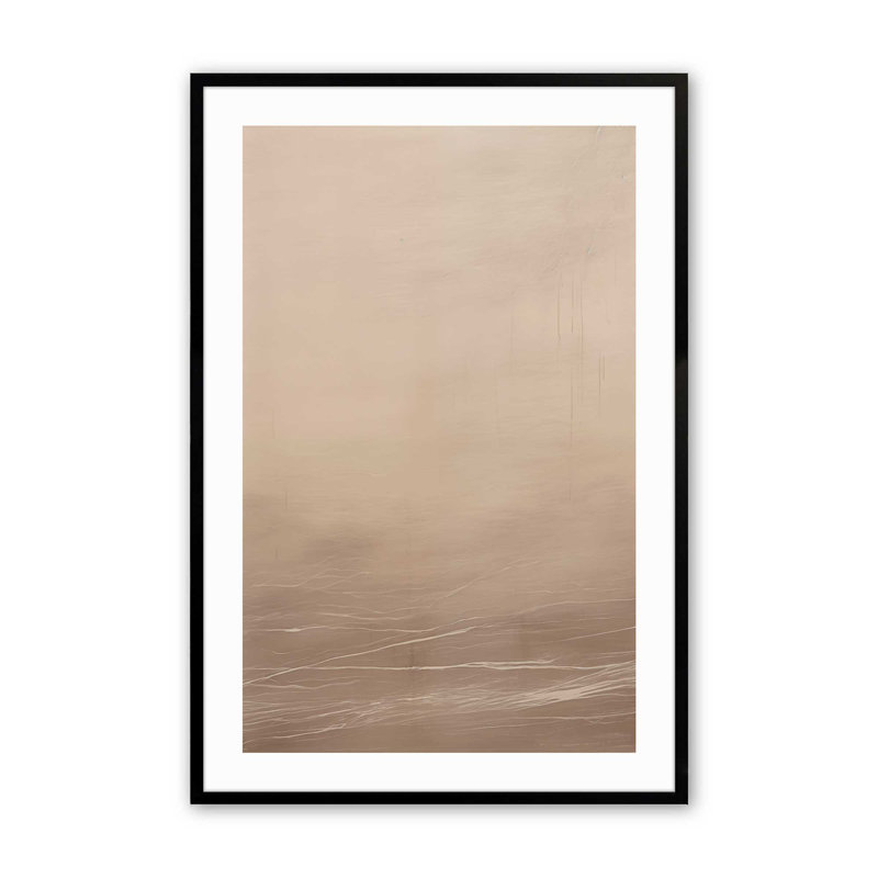 Silky Sandrifts v1, H 14 po x l 11 po x P 1,25 po, Cadre noir satiné