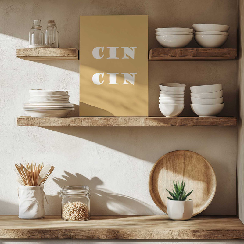 Cin Cin Wrapped Canvas, 48" H x 32" W