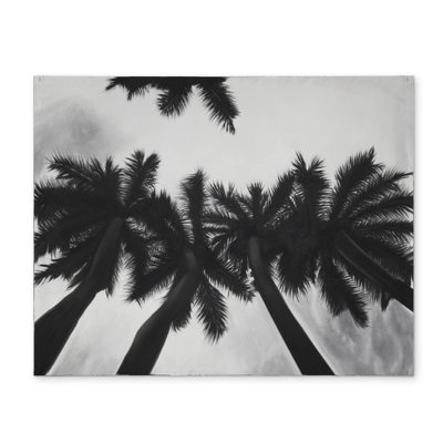 Monochrome Palm Trees Placemat - Polyester Home Decor