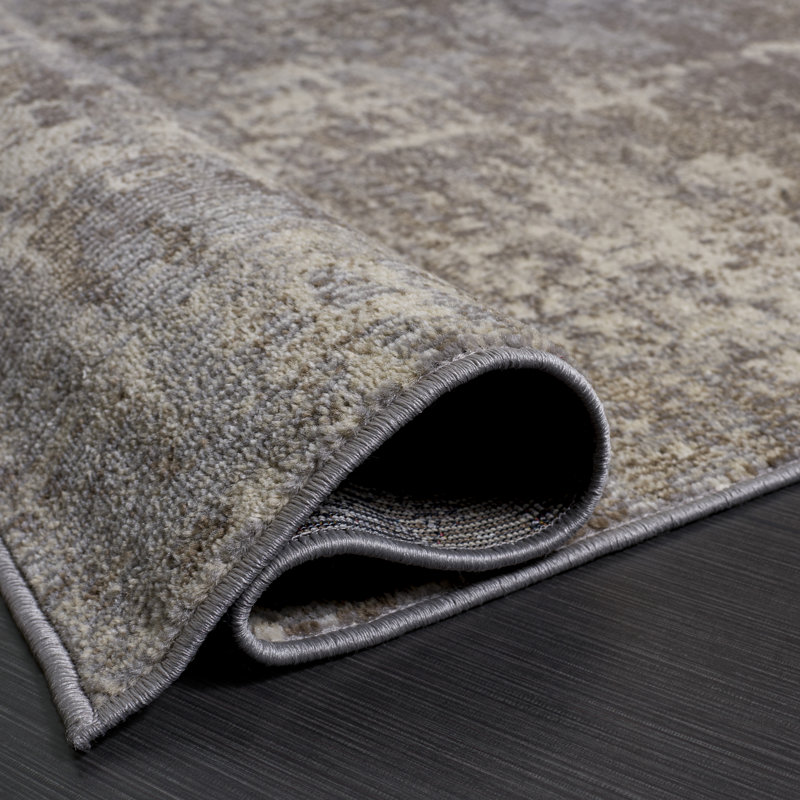 Tapis gris / bleu Gammage, Light Grey/Beige, Rectangle 8 pi x 10 pi