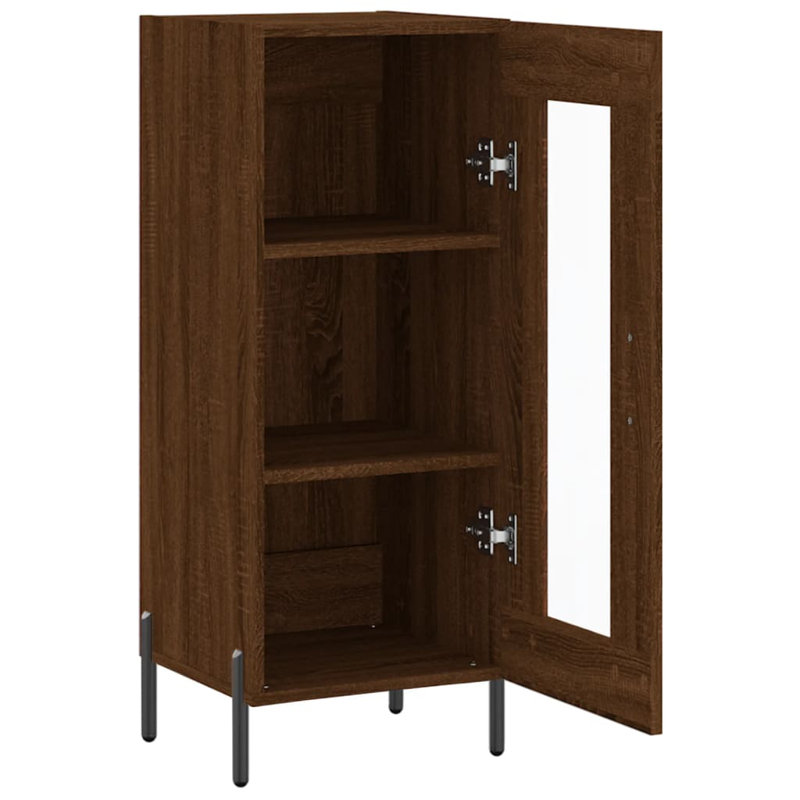 Markaylah Display Cabinet, Brown Oak