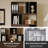70.86'' H Tall Bookshelf and Bookcase Display Case With 2 Storage Drawes And Open Cabinet