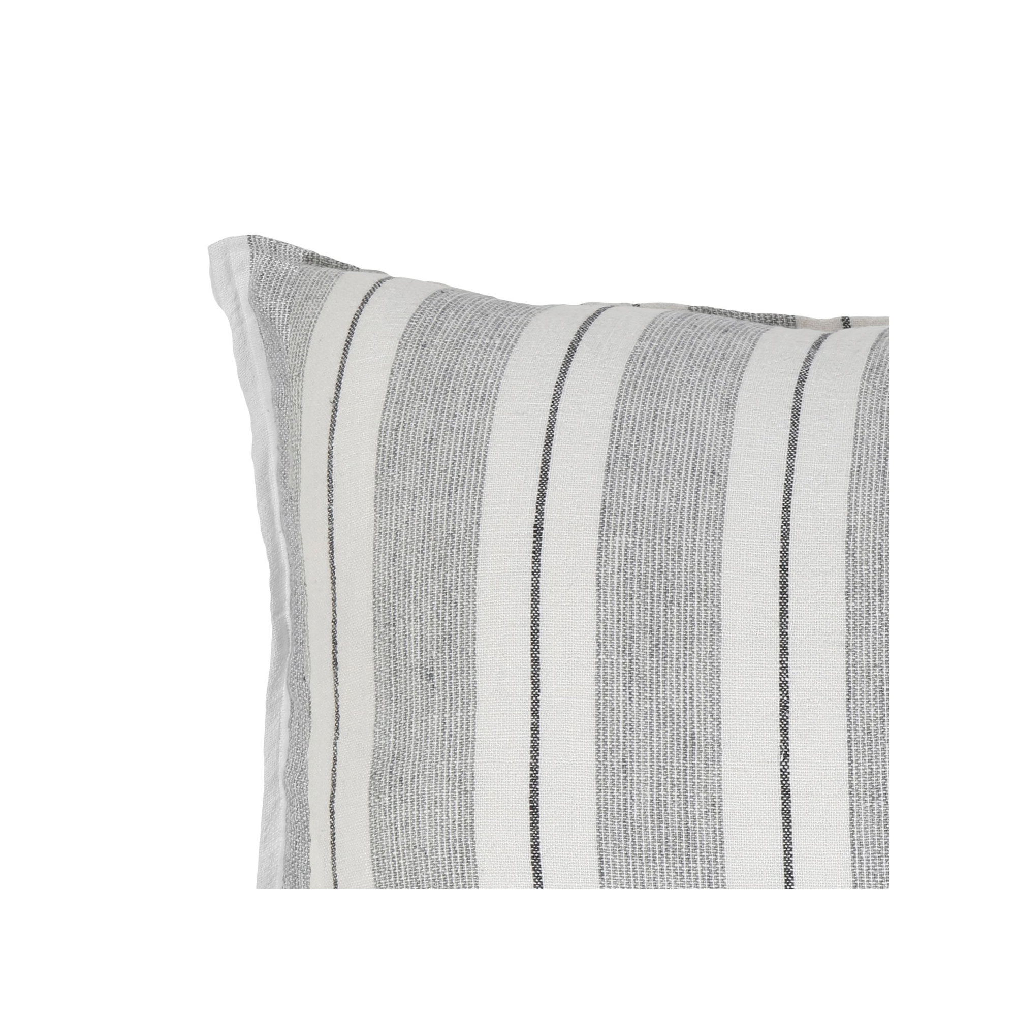 Laguna Striped Lumbar Throw Pillow, Gray/Charcoal