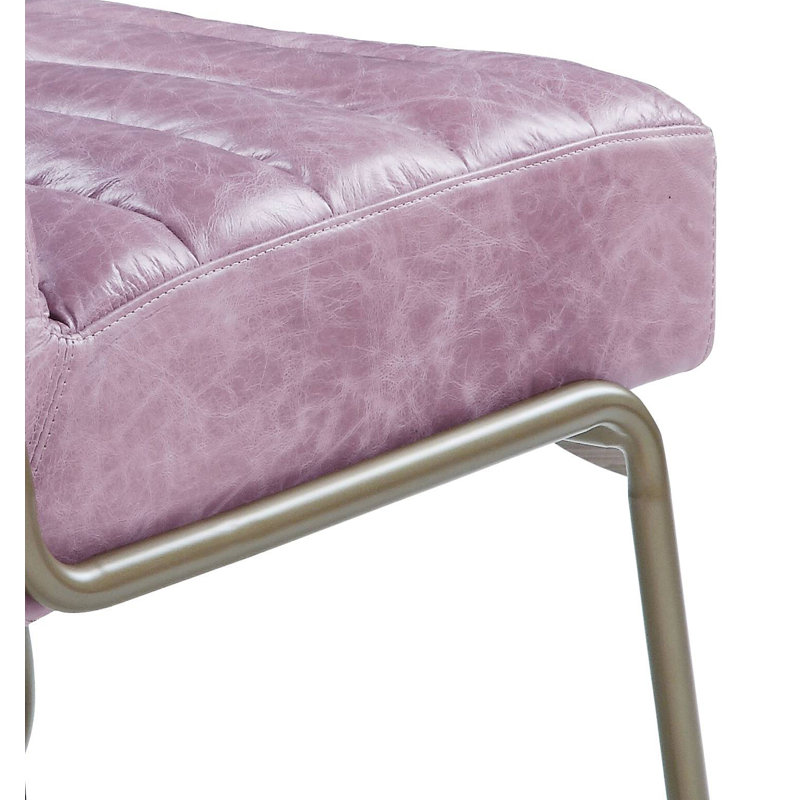 Fauteuil d'appoint, cuir fleur Gisteria