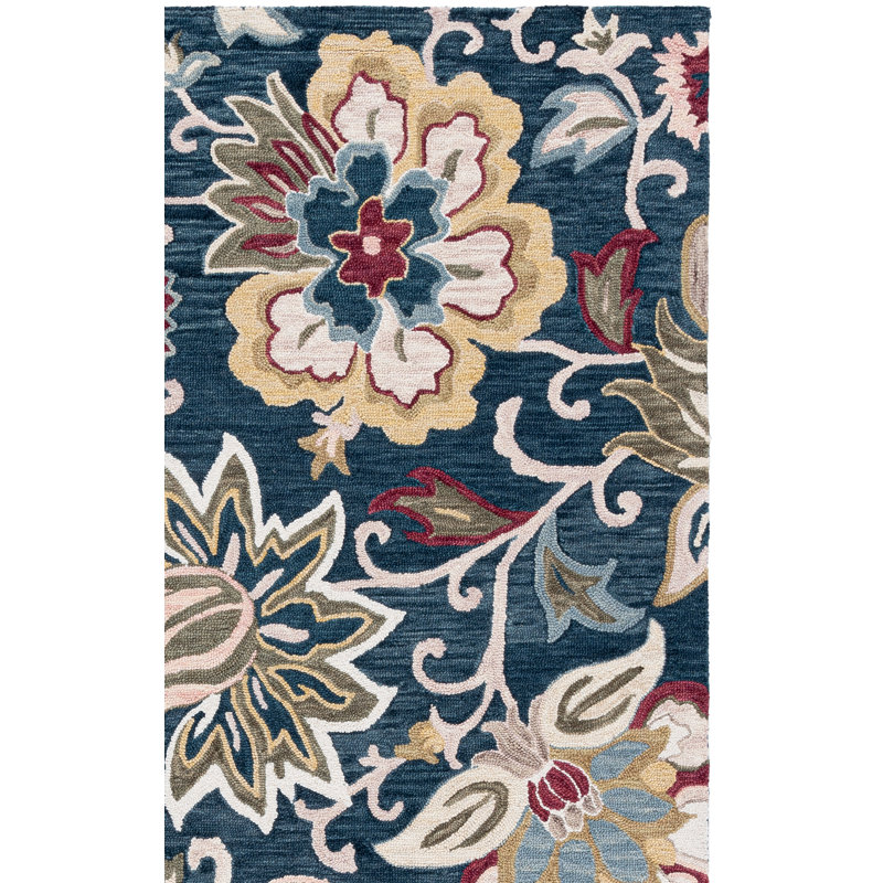 Blossom Hand Tufted Wool, Cotton Floral Indoor Rug, Runner 2'3" x 8'