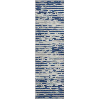 Premium Machine Washable Prisco Navy Rug